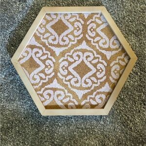 Hexagonal Cork Board with Pattern